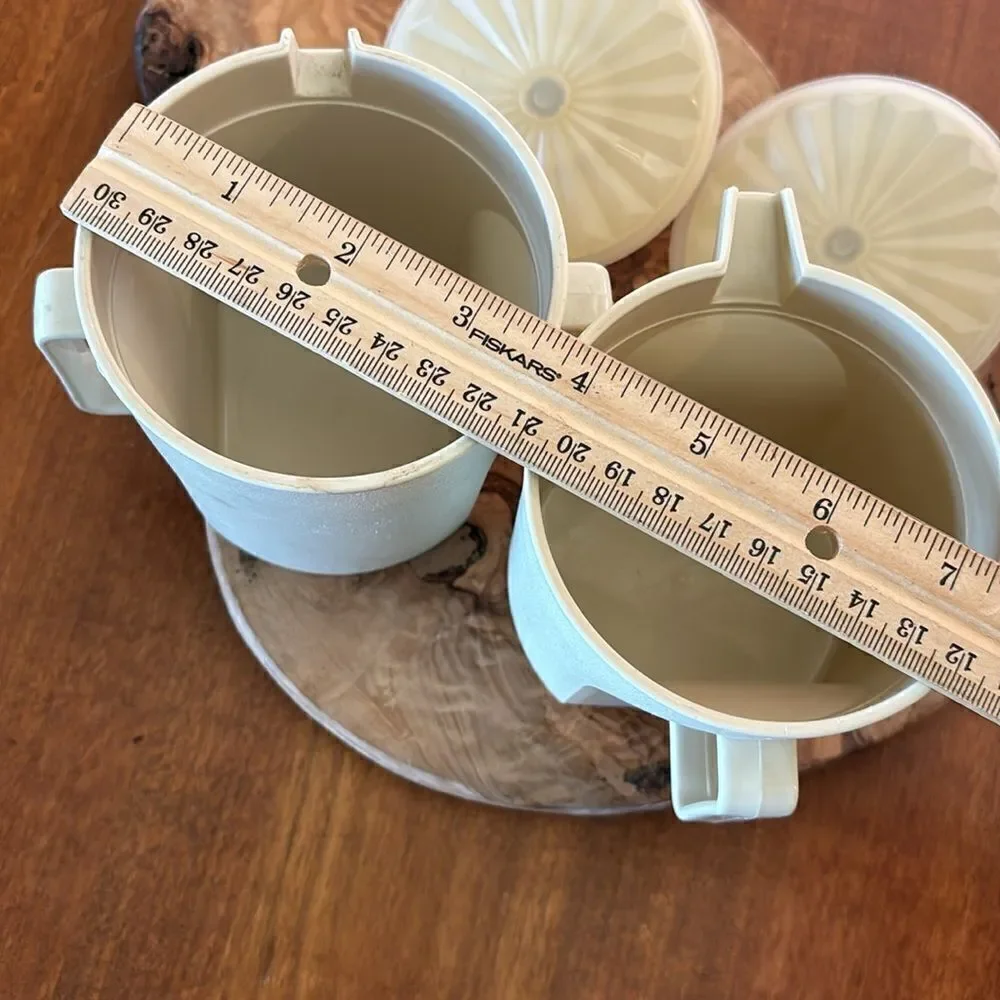 Vintage Tupperware Push Button Creamer & Sugar Set